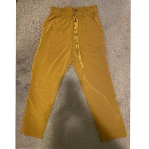 Zara Mustard Yellow Paperbag Waist Trousers